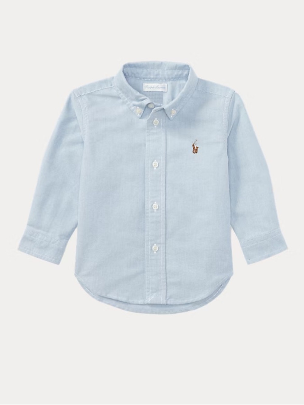 Ralph Lauren Blue Chambray Iconic Oxford Button-Down Shirt 6 months baby boy